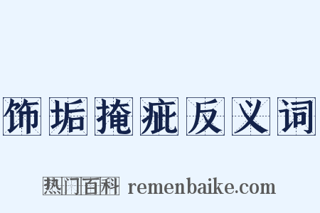 饰垢掩疵反义词是什么意思的图片